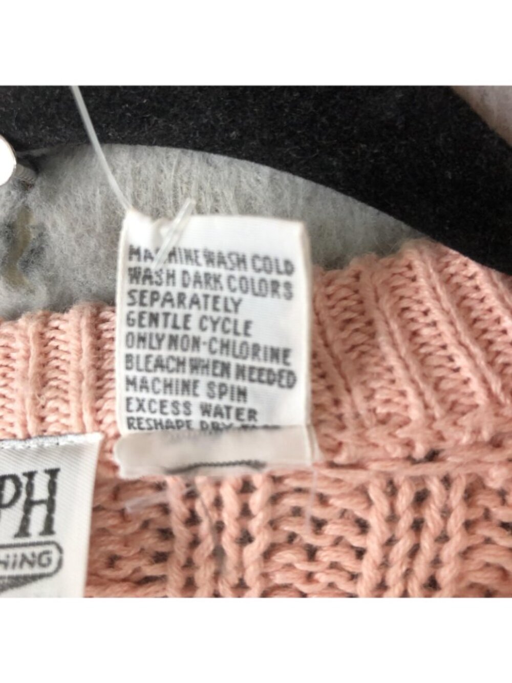 Vintage Pastel Cardigan Sweater Womens S Pink Ramie Cable Knit Fisherman Twee - Picture 7 of 16